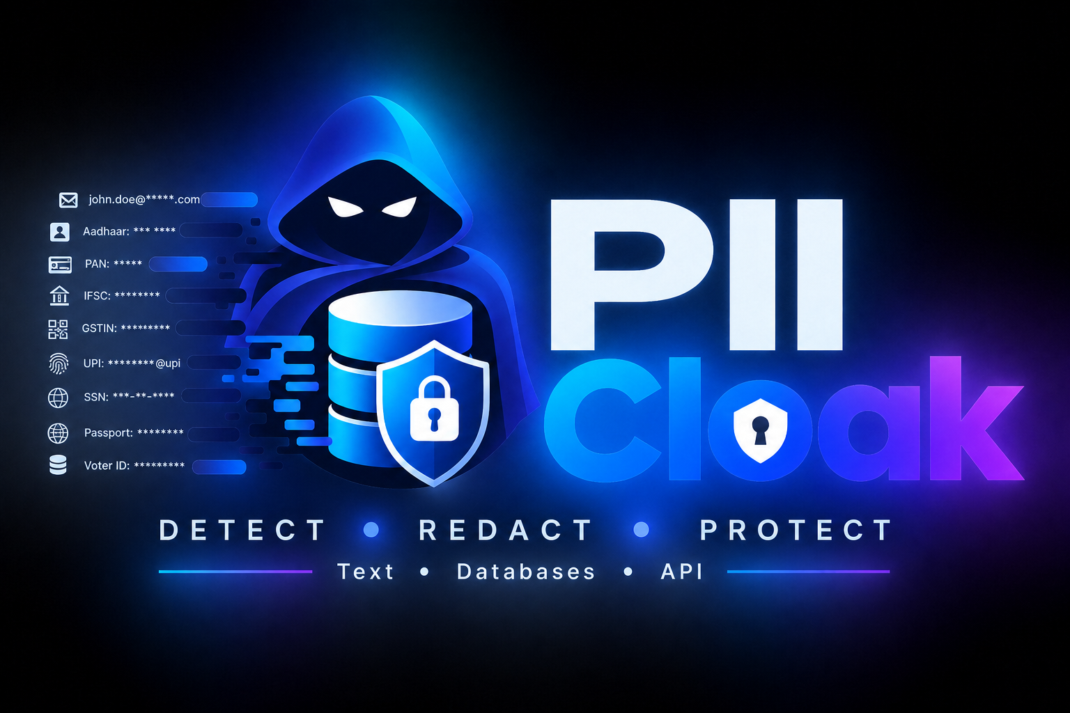 PII Cloak detect, redact, and protect visual